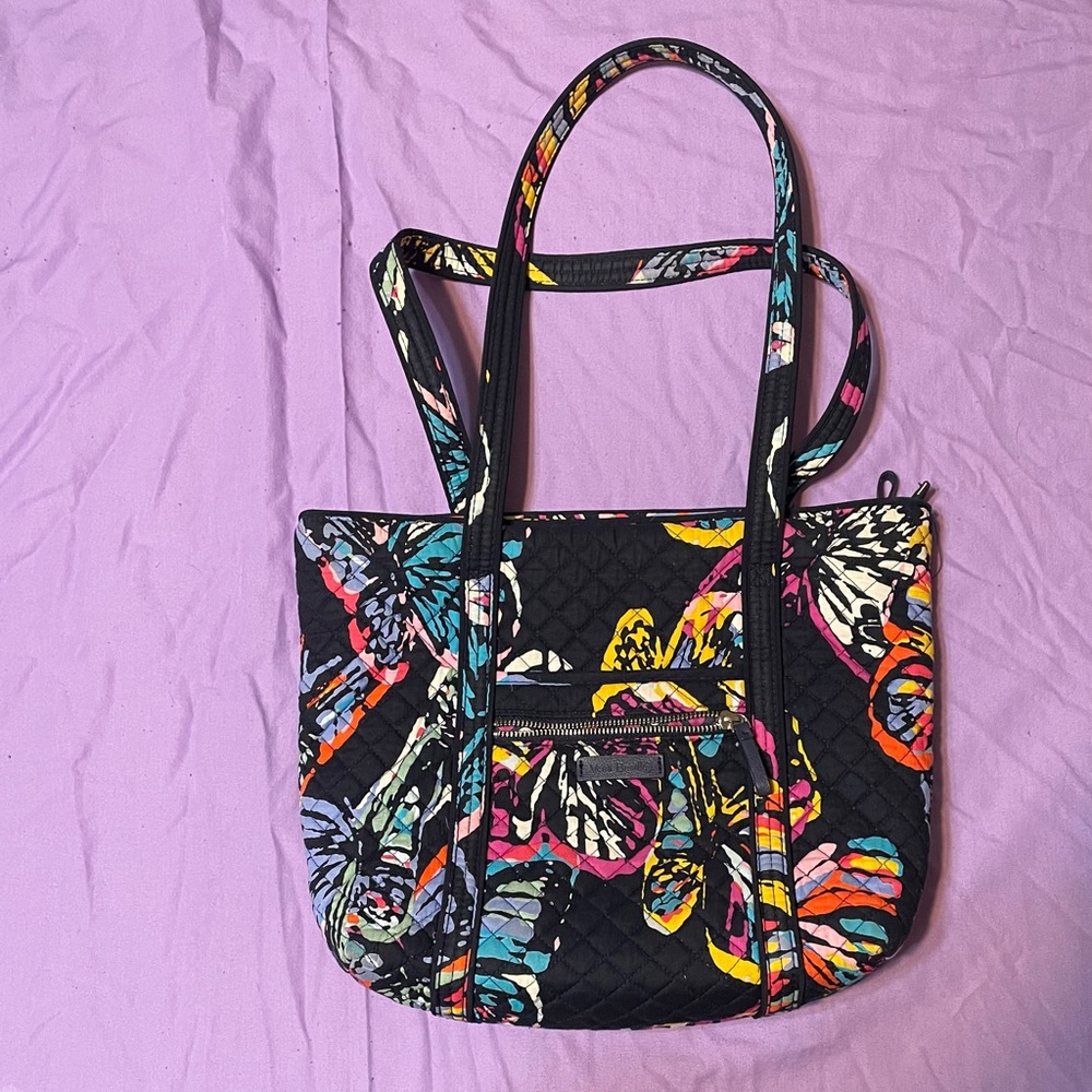 Vera Bradley - small Vera tote - Butterfly Flutter - EUC
